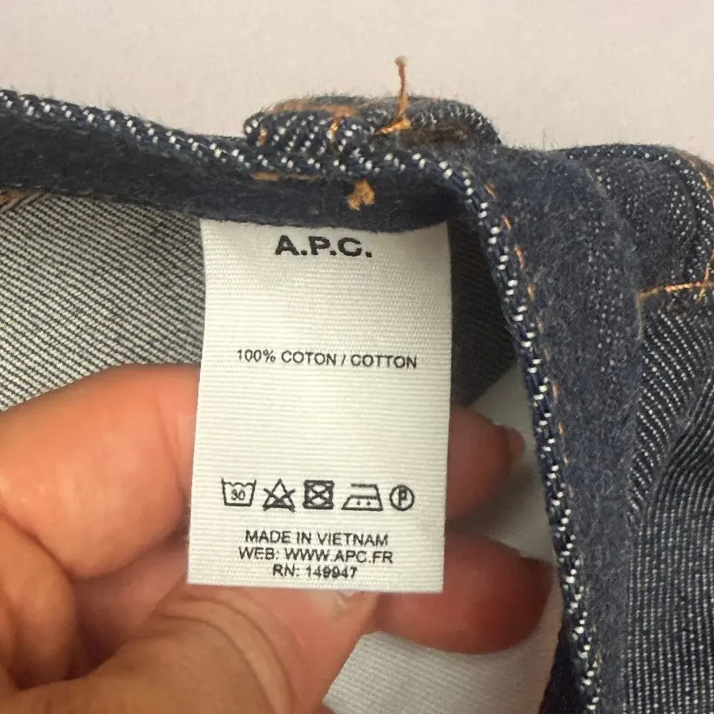 A.P.C. Jean New Standard Selvedge Denim Jeans Men's 32x34 Minimalist